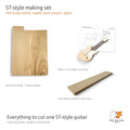 Guitar making set: ash body blank, maple for the neck and plans