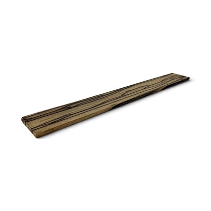 Fretboard blank in pale moon ebony for guitar or bass, unslotted