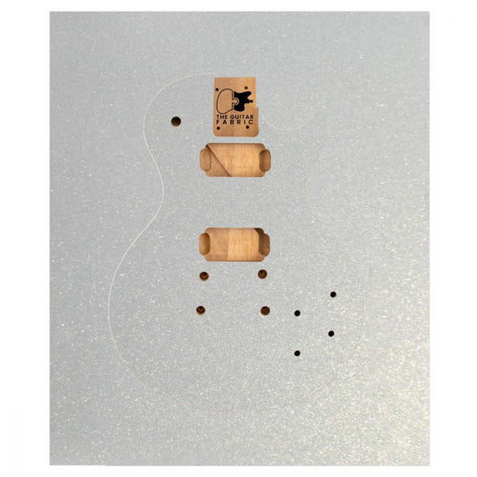 Diamond Gold White Guitar Skin 50x60cm flat lay showing sparkle texture and scale