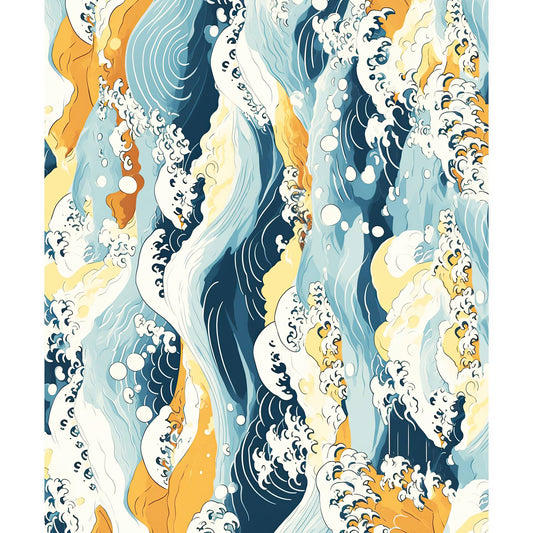 Kanagawa Wave artwork, full 50×60 cm guitar skin design
