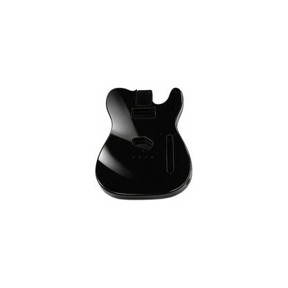 TL-style mahogany body painted black gloss, front with routed cavities