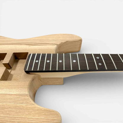Ebony fretboard of the ST-style kit neck