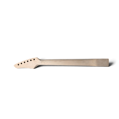 Back of the unfinished sword headstock neck in bare maple