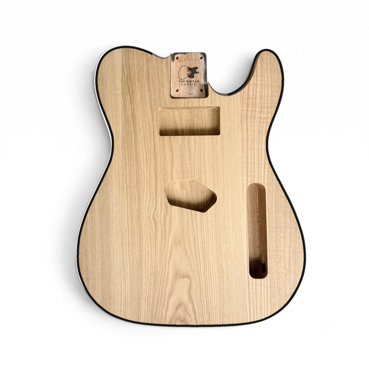 TL-style guitar body, no veneer, ash, black binding