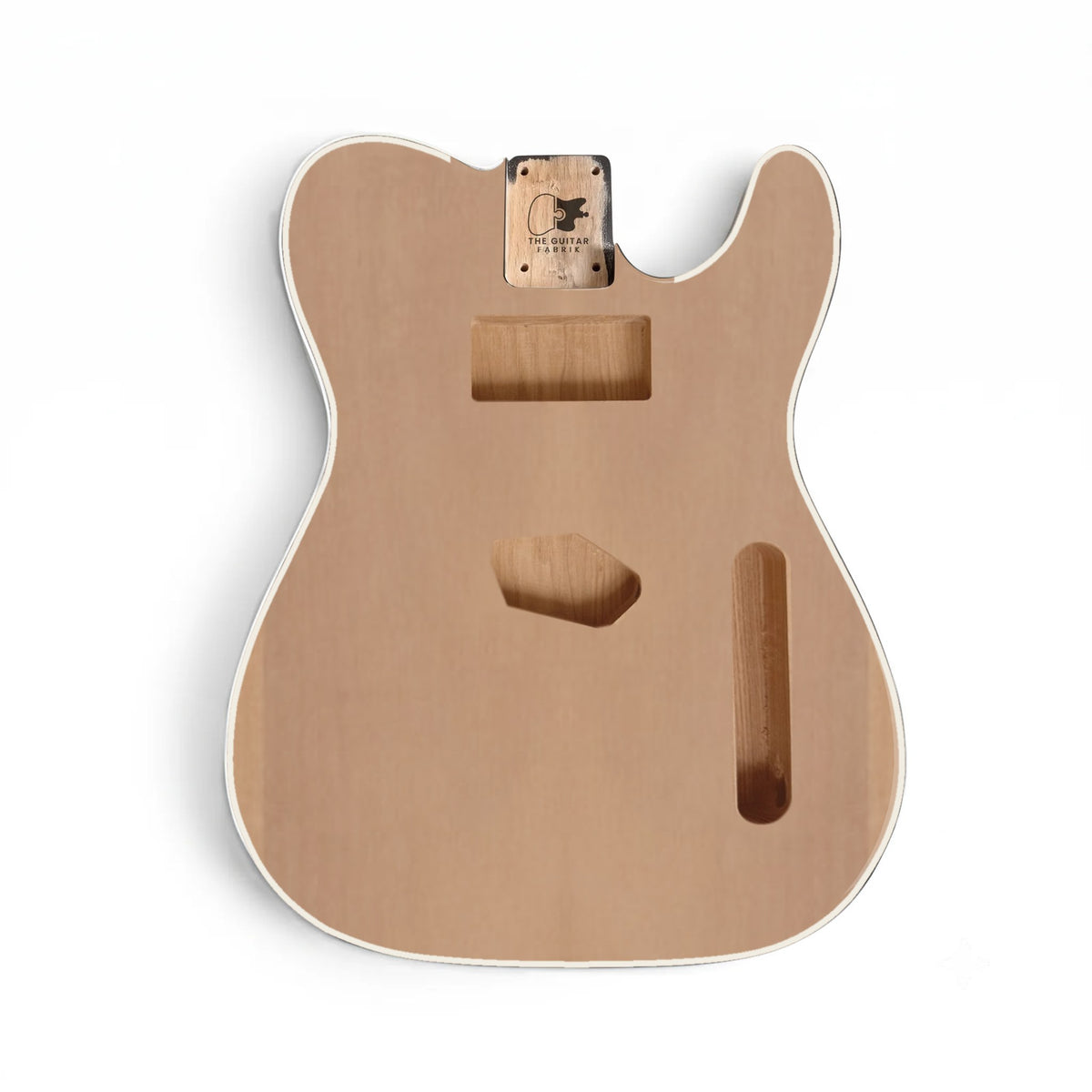 TL-style guitar body, no veneer, mahogany, white binding