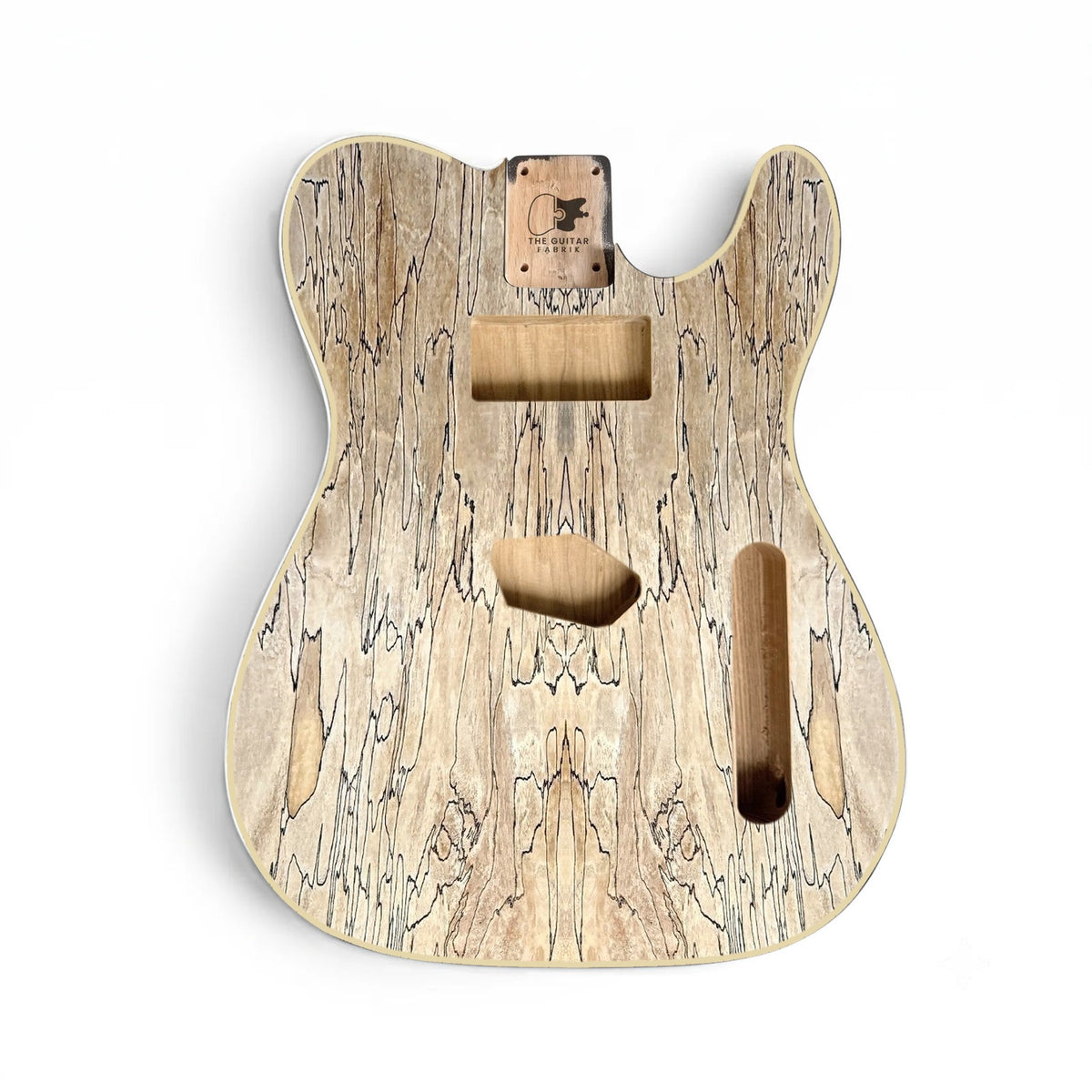 TL-style guitar body, spalted maple veneer, cream binding