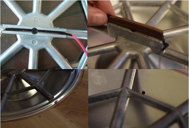 Install bridge and acoustic pick-ups on electro-acoustic guitar